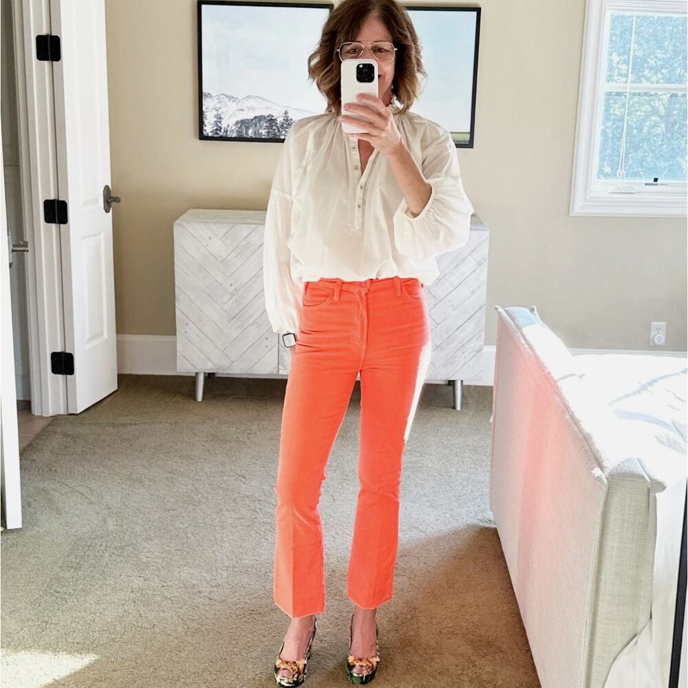 MOTHER Orange Straight Leg Pants